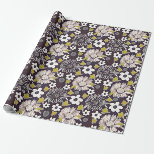 Regalo Papel de envolvimiento de patrón de cosecha floral