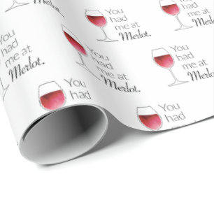 Regalo Papel de envolvimiento de patrón de vino rojo