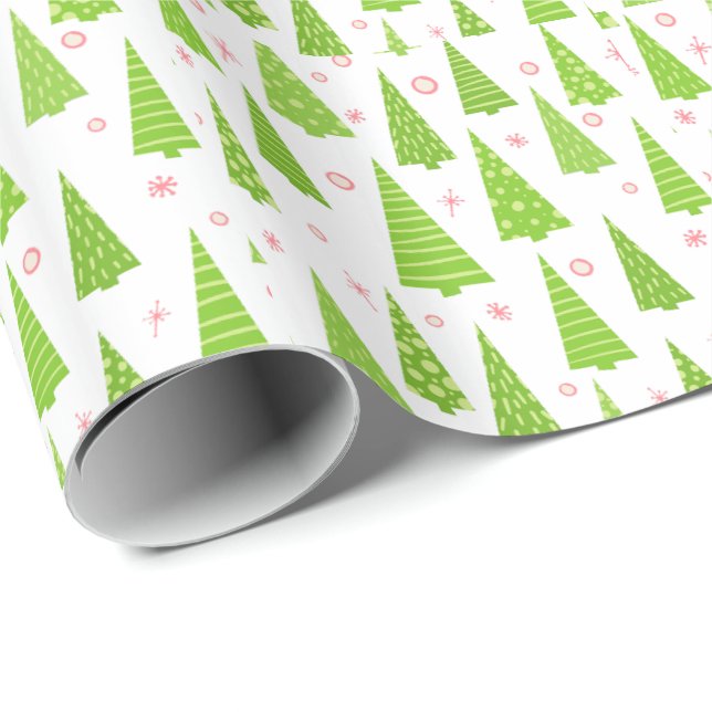 Regalo Papel de envolvimiento de patrones de árboles de N (Esquina del rollo)