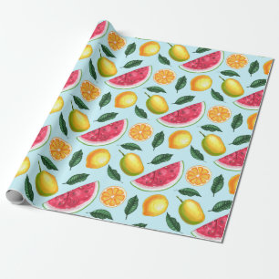 Regalo Papel de envolvimiento de patrones de fruta exótic
