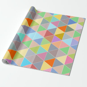 Regalo Papel de envolvimiento de patrones geométricos co