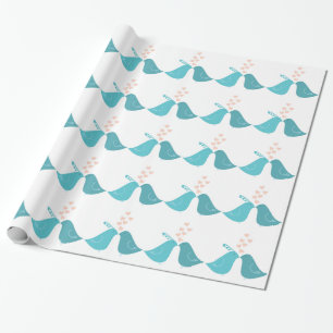 Regalo Papel de envolvimiento de perdices de besos