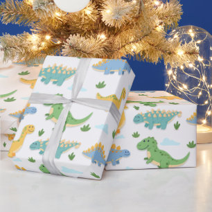 Regalo Papel de envolvimiento de personalizado cute dinos
