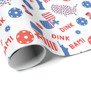 Regalo Papel de envolvimiento de pickleball americano