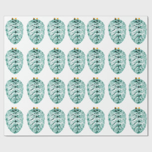 Regalo Papel de envolvimiento de pinecones de menta