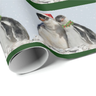 Regalo Papel de envolvimiento de pingüinos fiestas - Navi