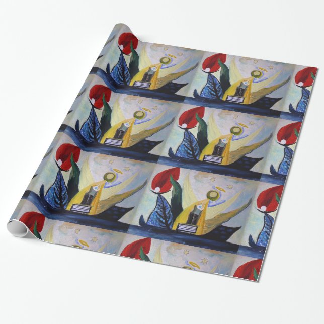 Regalo Papel de envolvimiento de pintura abstracta (Desenrollado)