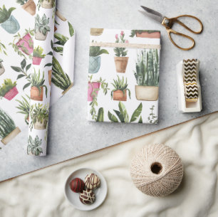 Regalo Papel de envolvimiento de plantas domésticas