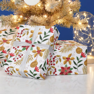 Regalo Papel de envolvimiento de plantas para navidades