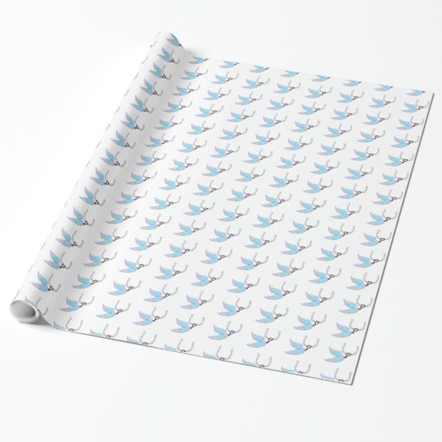 Regalo Papel de envolvimiento de plumas de herradura (Desenrollado)