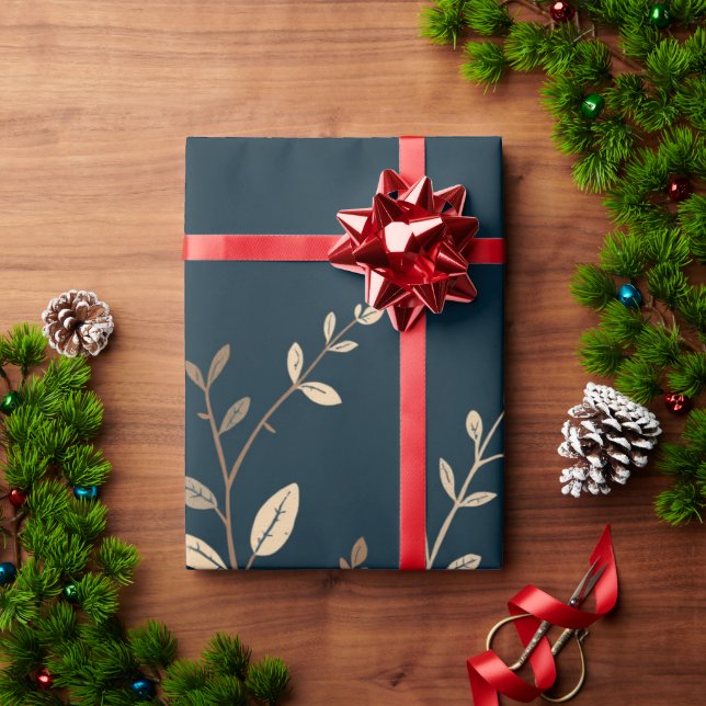 Regalo Papel de envolvimiento de Poinsettia (Regalo de vacaciones)