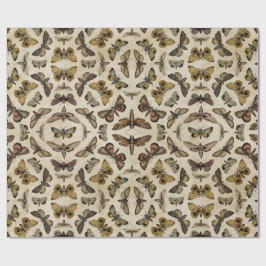 Regalo Papel de envolvimiento de polillas de época