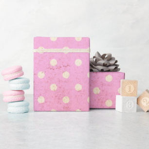 Regalo Papel de envolvimiento de polka vinícola de Lilac