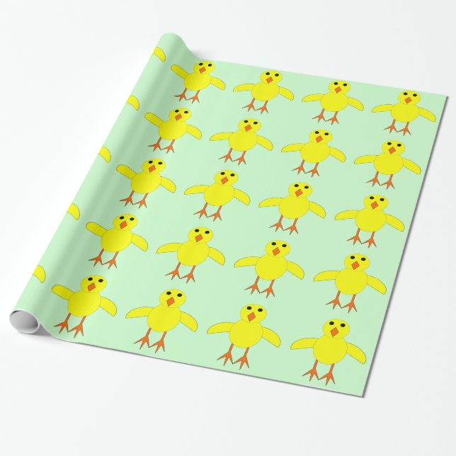 Regalo Papel de envolvimiento de pollo de Pascua (Desenrollado)