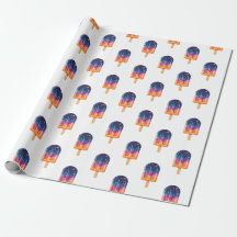 Papel de envolvimiento de popsicas cósmicas