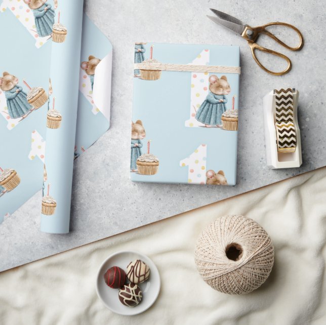 Regalo Papel de envolvimiento de primer cumpleaños del ra (Artesanía)