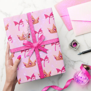 Regalo Papel de envolvimiento de princesas rosadas