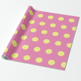 Regalo Papel de envolvimiento de puntos de polka (amarill