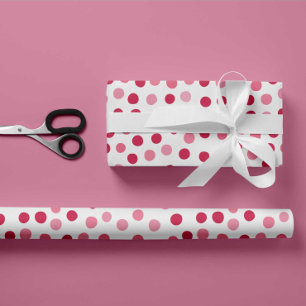 Regalo Papel de envolvimiento de puntos de polka rosa
