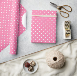 Regalo Papel de envolvimiento de puntos de polka rosa