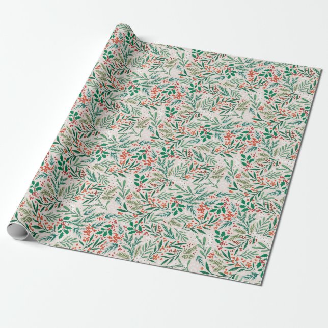 Regalo Papel de envolvimiento de ramas de cerdo de invier (Desenrollado)