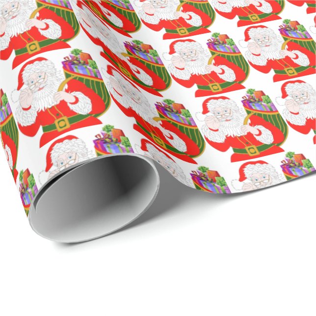 Regalo Papel de envolvimiento de regalos de Santa Claus (Esquina del rollo)