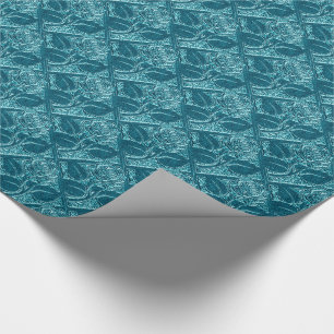 Regalo Papel de envolvimiento de Rosas metalizado-02-Blue