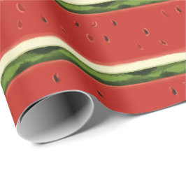 Regalo Papel de envolvimiento de sandía de color rojo bri