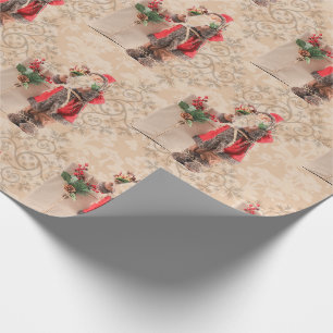 Regalo Papel de envolvimiento de Santa Claus Beige Tan