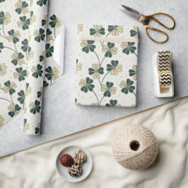 Regalo Papel de envolvimiento de Shamrock afortunado y et