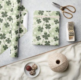 Regalo Papel de envolvimiento de Shamrock con suerte y es