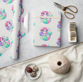 Regalo Papel de envolvimiento de sirena de Personalizado