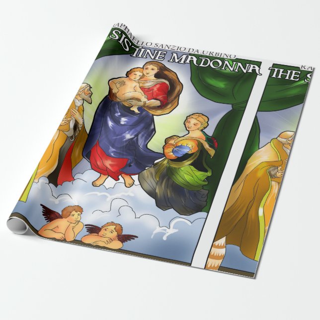 Regalo Papel de envolvimiento de Sistine Madonna (Desenrollado)