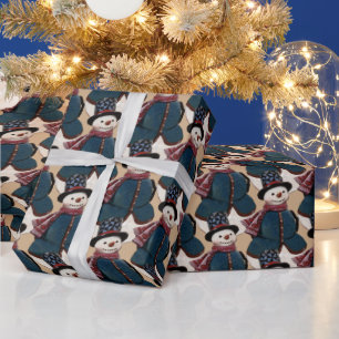 Regalo Papel de envolvimiento de Snowman