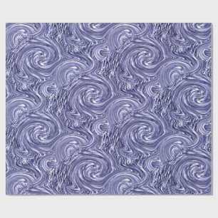 Regalo Papel de envolvimiento de Swirl Blue Gray