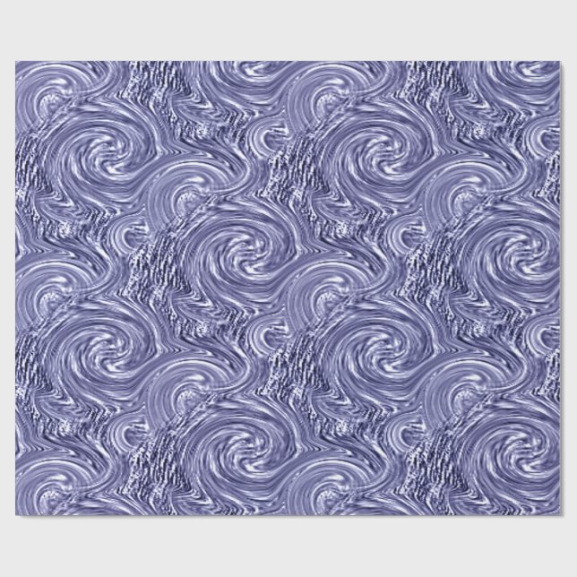 Regalo Papel de envolvimiento de Swirl Blue Gray (Superficie plana)