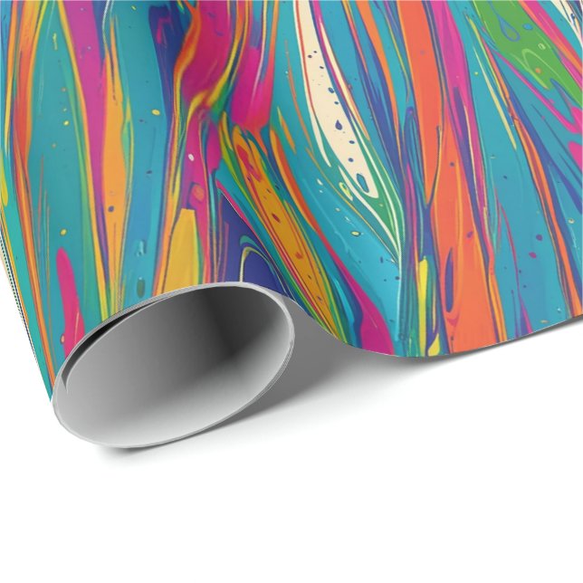 Regalo Papel de envolvimiento de Swirl Vivid (Esquina del rollo)