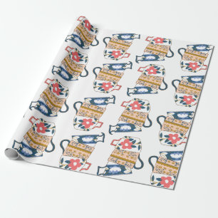 Regalo Papel de envolvimiento de tazas de té