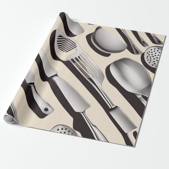 Regalo Papel de envolvimiento de temas Utensil de cocina (Desenrollado)