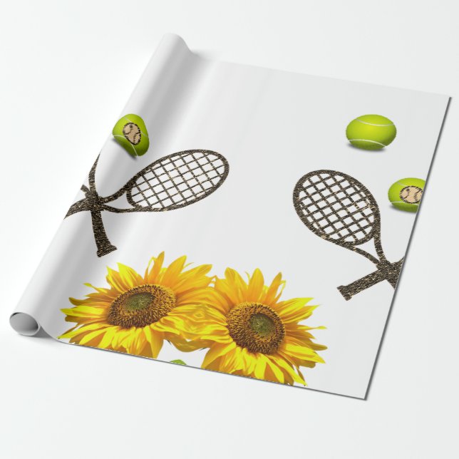 Regalo Papel de envolvimiento de tenis mate de girasol (Desenrollado)