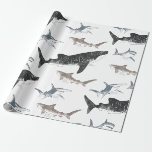 Regalo Papel de envolvimiento de tiburones