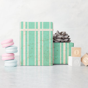 Regalo Papel de envolvimiento de tiras de cosecha verde d
