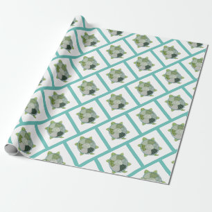 Regalo Papel de envolvimiento de tortuga de cal