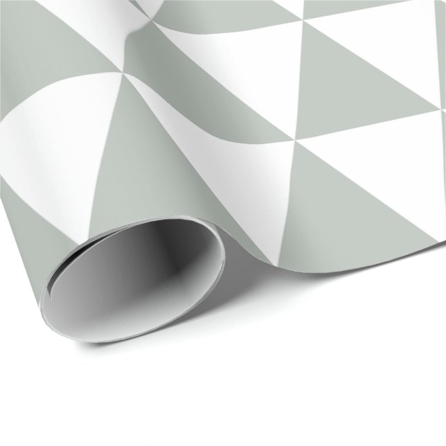 Regalo Papel de envolvimiento de triángulos grises platea (Esquina del rollo)