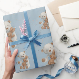 Regalo Papel de envolvimiento de un cumpleaños para oso b
