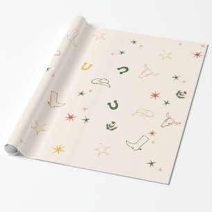 Regalo Papel de envolvimiento de vaca occidental, rodeo