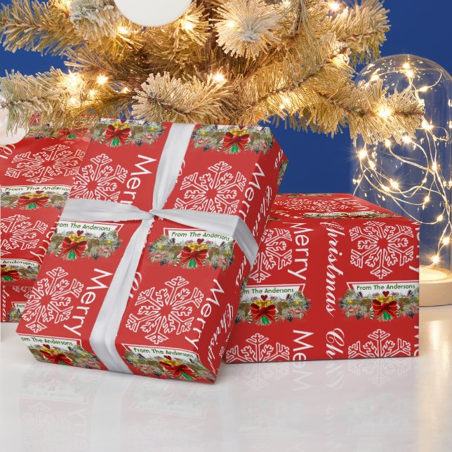 Regalo Papel de envolvimiento de vacaciones de copo de ni (Vacaciones)