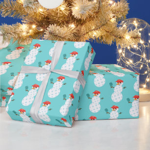Regalo Papel de envolvimiento de vacaciones de Snowman