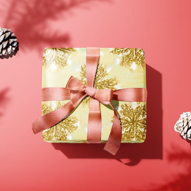 Regalo Papel de envolvimiento de vacaciones Retro Gold Sn (Subido por el creador)