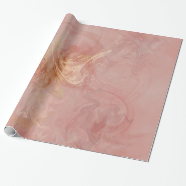 Regalo Papel de envolvimiento de vapor de mármol Rosa (Desenrollado)
